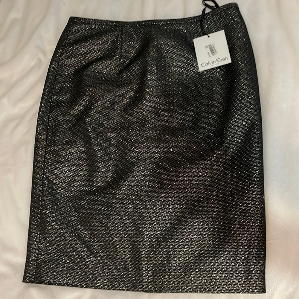 Calvin Klein metallic skirt